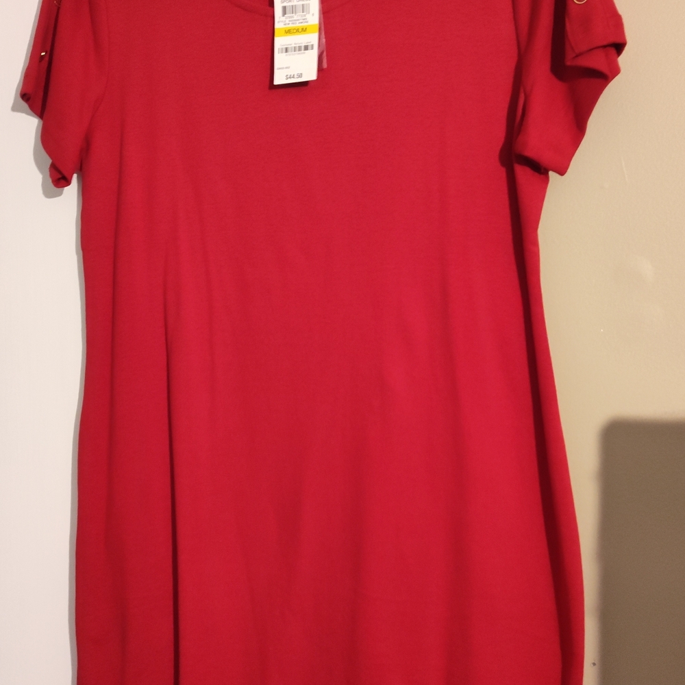 Red Short Sleeve Dress